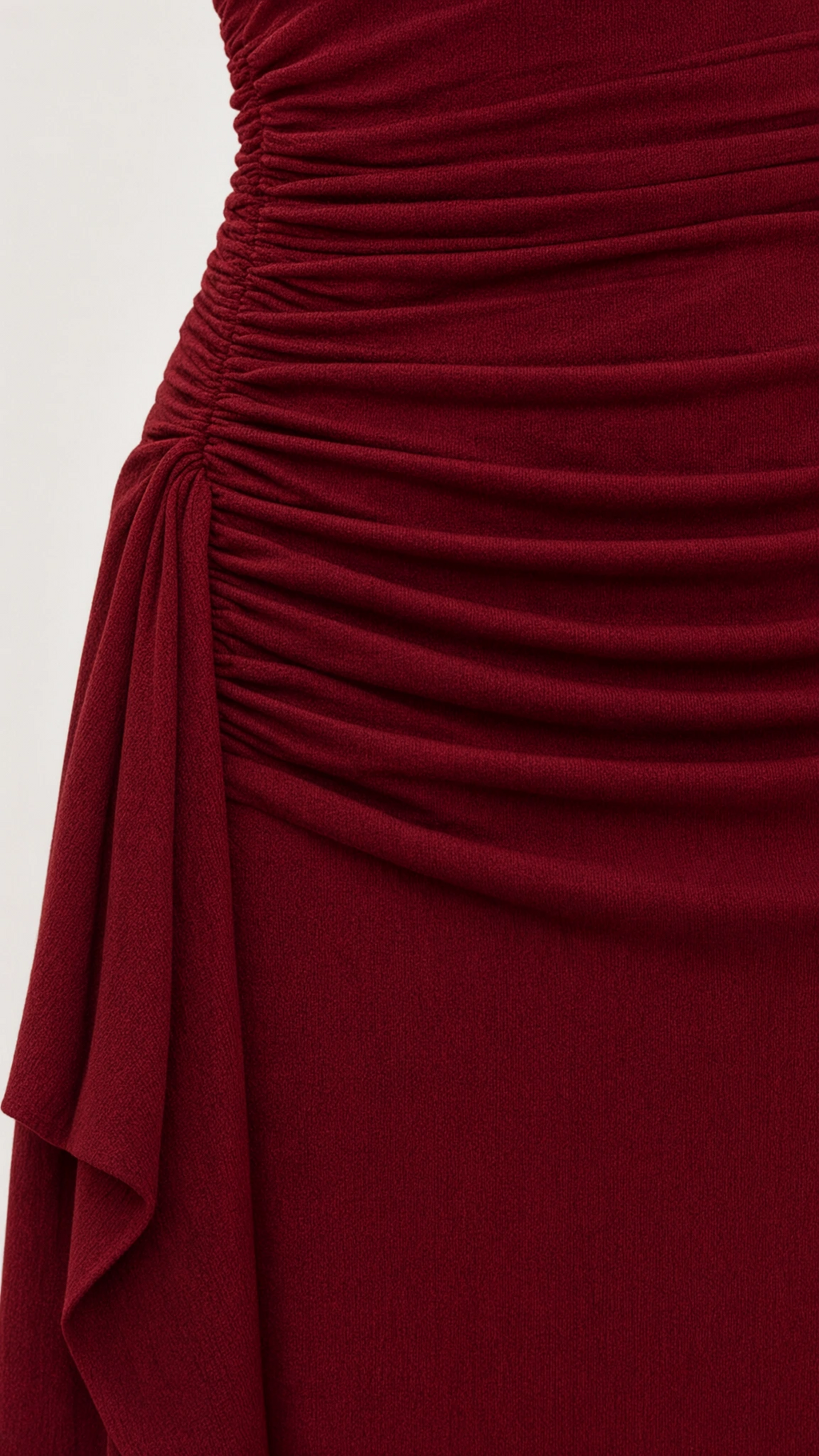 Halter Sweetheart Neck Ruched High Slit Maxi Evening Dress
